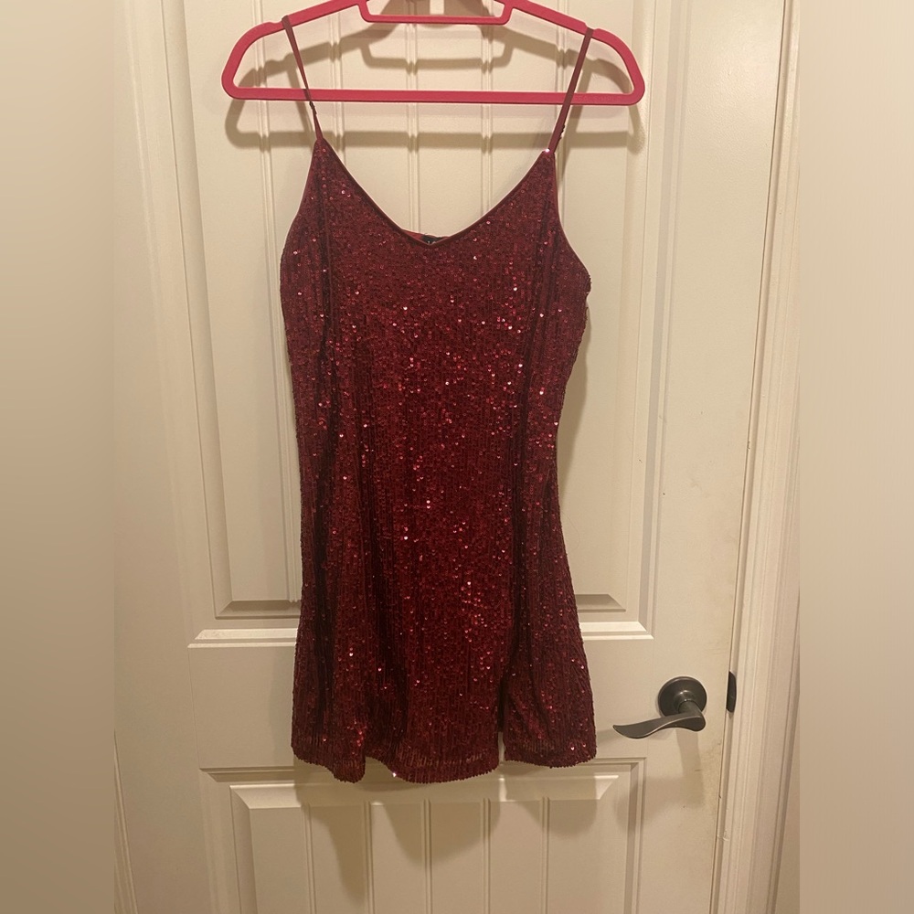 short red sequence dress!